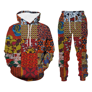 เสื้อสเวตเชิ้ตคู่รักสไตล์อินเดียพิมพ์ลายแบบซับลิเมชั่นสั่งทำพิเศษ ไซส์ใหญ่ สำหรับฤดูใบไม้ผลิและฤดูใบไม้ร่วง ชุดเซ็ต 2 ชิ้น เสื้อฮู้ดผู้ชาย - Product Image 2