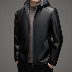 Veste en cuir de qualité supérieure pour hommes avec un nouveau design à la mode en fourrure de mouton imperméable pour l'hiver - Product Image 2