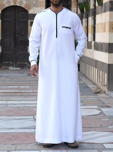 <b>Mens</b> Casual Pakistani Wholesale Factory Muslim Shalwar Kameez Arabic Robe for Sale Fashion 2025 Breathable - Product Image 2