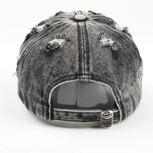 Gorra de Béisbol de Mezclilla de Algodón para Hombre y Mujer, Casual, Clásica, Ajustable, Lisa, para Actividades al Aire Libre, con Bordado Personalizado, Logotipo 3D, Visera Curva - Product Image 3