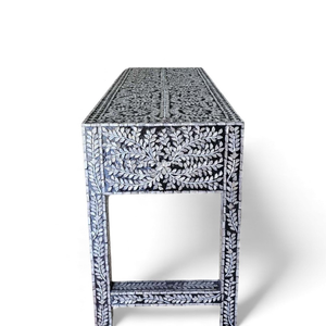Mesa Consola Moderna Hecha a Mano con Incrustaciones de Nácar, Mueble Elegante con Incrustaciones de Concha para un Estilo Interior de Sala de Estar de Lujo - Product Image 1