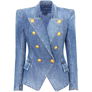 Chaquetas vaqueras ajustadas a la moda suaves elásticas informales personalizadas de alta calidad para mujer OEM personalizado - Product Image 1