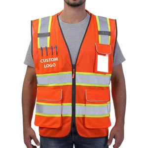 Vêtements de travail Gilet de sécurité en nylon et polyester Gilet de sécurité sur mesure Gilet de sécurité haute visibilité le plus vendu - Product Image 5
