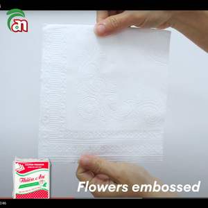 Vente en gros de pâte de bois vierge blanche 2 plis de qualité supérieure Serviettes de table pour boissons 18gsm Tailles personnalisées Fournisseur du Vietnam - Product Image 3