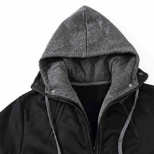 2025 precio al por mayor nuevo estilo de moda cremallera hombres ropa sudaderas con capucha de manga larga invierno transpirable básico Sudadera con capucha de los hombres - Product Image 2