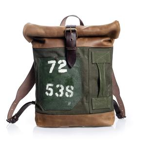 Leather Canvas Backpack Casual <b>Travel</b> School Laptop <b>Rucksack</b> Eco-Friendly Large Capacity Lightweight Unisex Bulk Supplier - Product Image 1