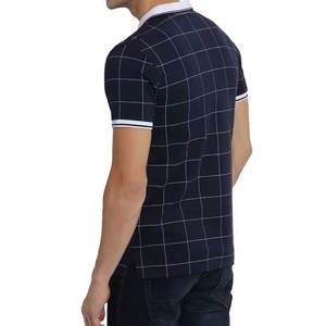 Nuevo diseño de camiseta de Golf, camiseta ligera de poliéster Spandex, camiseta de Polo de Golf estampada transpirable elástica de tela de mezcla para hombres - Product Image 6