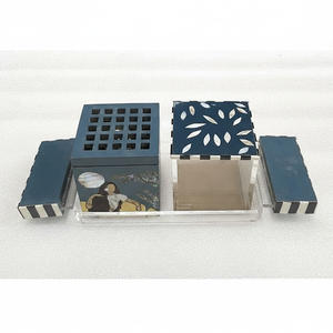 Quemador de Incienso Moderno Árabe con Incrustaciones de Nácar en Caja de Acrílico, Natural, Ecológico y Elegante, de Estilo Islámico - Product Image 4