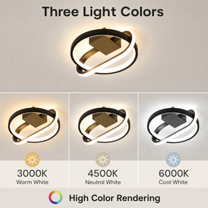 Modern Home Decor Geometric High Cri Tri Color Acrylic <b>Surface</b> <b>Mount</b> <b>Led</b> Ceiling <b>Light</b> For Bedroom Living Room - Product Image 3
