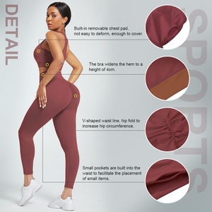 Logo personnalisé été femmes 3 couleurs unies séchage rapide deux pièces Sui entraînement Fitness ensemble dames survêtements Gym sport Yoga ensemble - Product Image 6