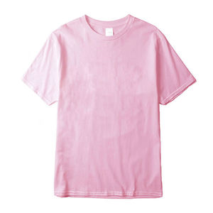 T-shirt pour homme confortable 100% coton Coupe classique Manches courtes Col rond avec logo personnalisé Couleurs unies T-shirt - Product Image 6