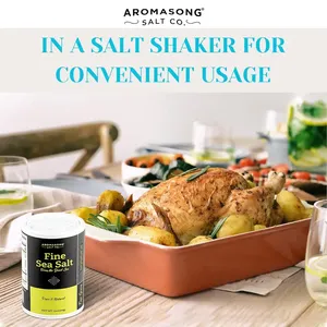 Etiqueta privada Fine Dead Sea Table Salt Shaker 15oz Cocina Esencial para uso diario Hecho en EE. UU. Formulaciones personalizadas - Product Image 3