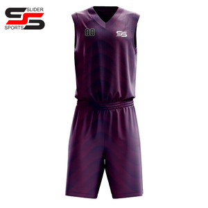 Maillot de basket-ball personnalisé brodé avec impression numérique par sublimation, en maille polyester, uniforme de basket-ball réversible pour jeunes, hommes - Product Image 3