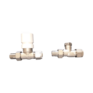 HM Nickel-Plated 3/8x16 Straight Lockshield Valve for Multilayer Radiators 16mm Adapters Temperature <b>Control</b> HVAC Systems Part - Product Image 1