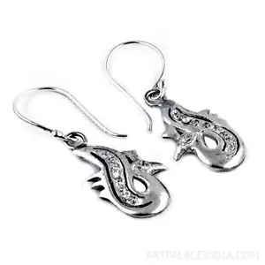 Women's 925 Sterling Silver <b>Crystal</b> Drop Earrings Elegant <b>Jewelry</b> Gift Idea - Product Image 3