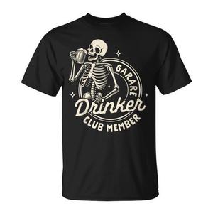 Camiseta para miembros del Garage Drinker Club, unisex, cuello redondo, manga corta, diseño para amantes de la cerveza - Product Image 1