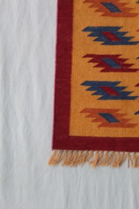 Hand Woven Durry <b>Rug</b> Geometric Pattern Washable for <b>Bedroom</b> and Living Room - Product Image 2