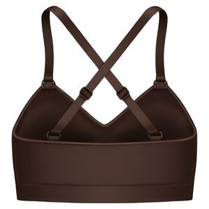 Soutien-gorge de sport pour femme à maintien élevé, écologique, simple, col en U, respirant, séchage rapide, en Spandex/Nylon, bretelles réglables, fermeture frontale amovible - Product Image 4