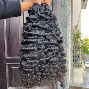 Paquetes de cabello humano rizado birmano vietnamita crudo de calidad de lujo Color negro Natural precio barato al por mayor - Product Image 5