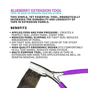Kit de herramientas de remium APE in para extensiones de cabello, alicates en color púrpura, con logotipo - Product Image 2