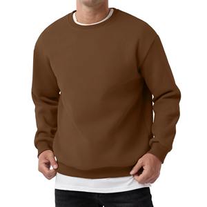 Sweat-shirts surdimensionnés personnalisés de grande taille, couleur unie, col rond, qualité supérieure, tissu doux et confortable, coupe ample décontractée pour hommes - Product Image 2