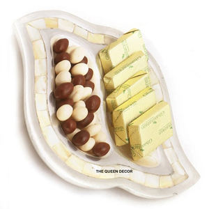 Wholesale Rectangular Shape Silver Plated Shinny Polish <b>Decorative</b> Chocolate Serving Tray Sweets Desserts Modern Handmade - Product Image 6