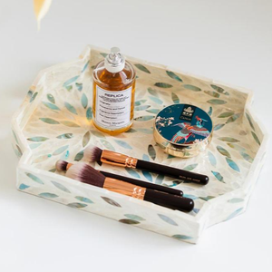 Bandeja de concha hecha a mano de Vietnam con incrustaciones de nácar, vajilla colorida, bandeja para servir para comedor, decoración y regalos - Product Image 3