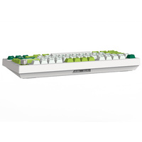 Produsen kami sendiri produk baru tahan lama Mini RGB mekanik diprogram Wireless Gaming Keyboard