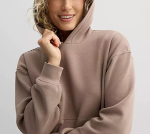 Sweat-shirts à capuche surdimensionnés en molleton pour femmes, entièrement personnalisés, imprimés, hiver, 100% coton, respirants, grande taille, streetwear pour adultes - Product Image 5