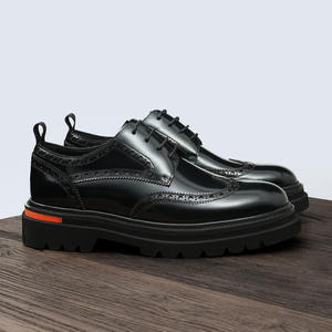 Chaussures Oxford en cuir de vachette pleine fleur avec talon amorti et design antidérapant, chaussures habillées pour hommes, chaussures en cuir - Product Image 3