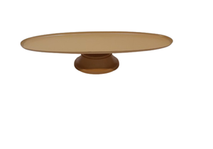 Présentoir à gâteaux personnalisé Plateau design martelé avec base en aluminium Plateau fini naturel avec base en bois pour servir les dattes et les tasses à gâteau - Product Image 5