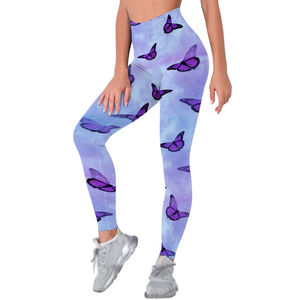 Leggings de yoga imprimés doux, confortables et respirants 2024, avec logo personnalisé à la taille, pour entraînement en extérieur et en salle de sport, prix de gros en promotion - Product Image 2