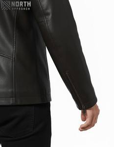 High Quality Men's Slim Leather Jacket With Embroidery Decoration Wholesale Motorcycle Jacket <b>Racer</b> Bomber Jacket Custom - Product Image 3