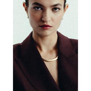 Collar Seraphina Flat Tubogas en capas, elegante collar Flat Tubogas con llama de gas - Product Image 2