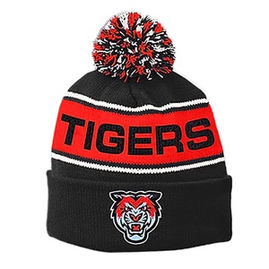 Gorros de punto con puños clásicos personalizados de acrílico 100% de alta calidad, gorros de punto de moda versátiles para todas las estaciones, bordado 3D suave - Product Image 1