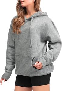 Sweat-shirt à capuche oversize pour femme, imprimé Puff Print West, rose, Must Again - Product Image 3