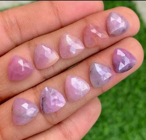 พลอยสีชมพูธรรมชาติอัญมณีหลวมรูปดอกกุหลาบล้านล้าน - Product Image 1