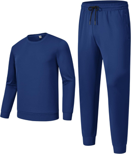 Conjunto de chándal informal de 2 piezas para hombre, Sudadera con capucha de manga larga y pantalones de chándal para correr, sudadera de talla XL con logotipo personalizado - Product Image 1