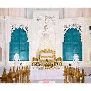 Paneles de Fibra Blancos Clásicos para Decoración de Escenarios, Paneles de Fondo de Fibra Personalizables, Marcos de Fondo de Fibra de Lujo, Decoración Georgia - Product Image 1