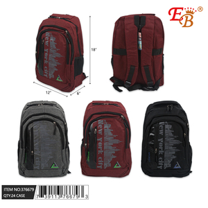 Sac de voyage New York Sac à dos pour femme 12 "X 18" X 6 "24PCS/CS Stylish New York-themed Travel Companion - Product Image 1