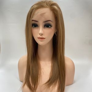 Super doble dibujado 100% Peluca de pelo Remy virgen de alta calidad de encaje completo Rubio lejía materia prima India origen vietnamita - Product Image 1