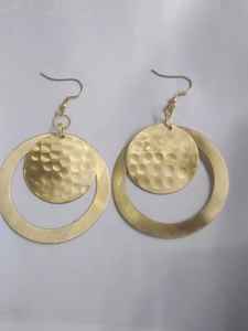 Simple <b>Fashion</b> Minimalist Geometric Brass Rose Gold Plated 14K <b>Hoop</b> <b>Earring</b> for Women's Party Jewelry From Falak World Export - Product Image 5