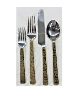 Lot de 4 couverts écologiques en acier inoxydable de qualité supérieure pour décoration de table, ensemble cuillère, fourchette et couteau - Product Image 6