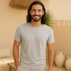 Ultifresh Casual Unisex <b>T</b>-<b>Shirt</b> 100% Cotton Woven Anti-Stain Silk Screen Printed Embroidered Custom Logo Blank Solid O-Neck - Product Image 1