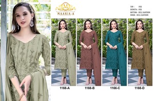 Nueva colección en trajes paquistaníes Georgette pesados con trabajo de secuencia de bordado y trabajo Khatli disponible en cantidad a granel - Product Image 4