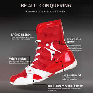 Training Gym Wrestling Lace-up Boots with Flexible Soles <b>Boxing</b> <b>Shoes</b> for <b>Men</b> Comfortable Lightweight <b>Shoes</b> - Product Image 2