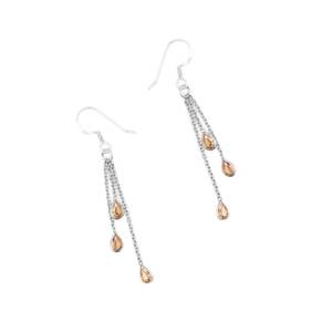 Pendiente de Plata de Ley 925 con bisel de citrino genuino, regalo de joyería de moda para mujer para ella - Product Image 1
