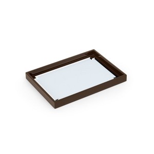 Plateau rectangulaire en laque rose fait à la main, écologique, best-seller en gros, élégant et brillant, pour la décoration d'hôtels et de restaurants - Product Image 5