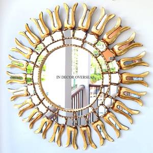 กระจกติดผนังชุบทองเพื่อการตกแต่งภายในบ้านและโรงแรมดีไซน์สวยที่สุดมีความต้องการสูง - Product Image 1