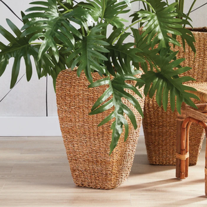 Manufacturing Handwoven <b>Tall</b> Seagrass <b>Planters</b> Natural Look Handcrafted From Vietnam - Product Image 6